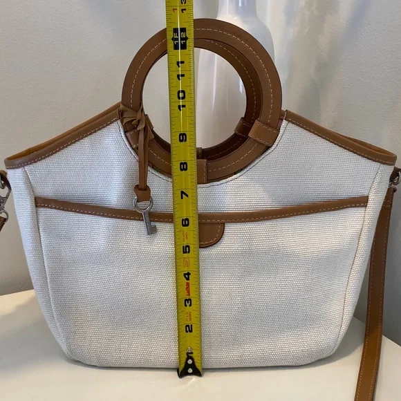 Fossil Coated Canvas and Leather Tote - Picture 3 of 16